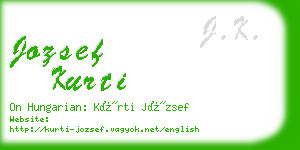 jozsef kurti business card